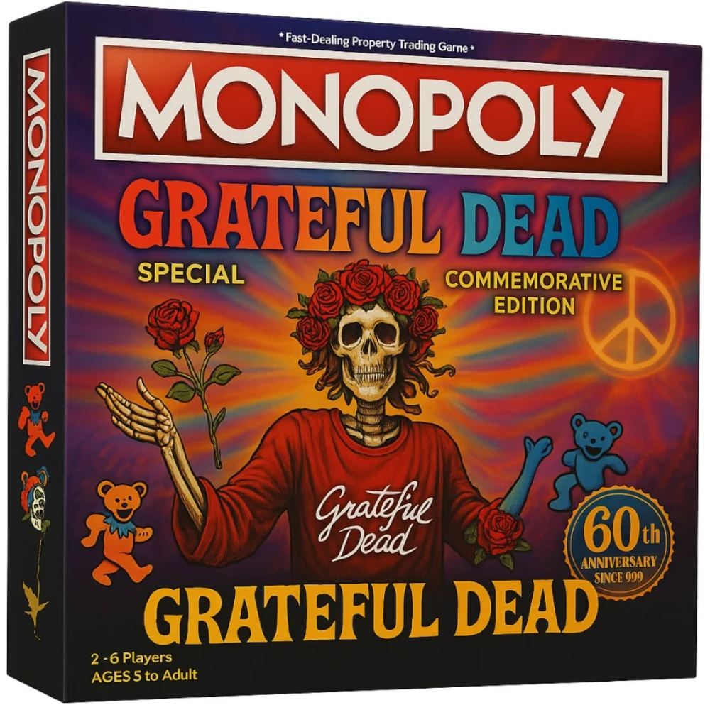 Board Game Monopoli - Grateful Dead Monopoly 60th Anniversary Collectible