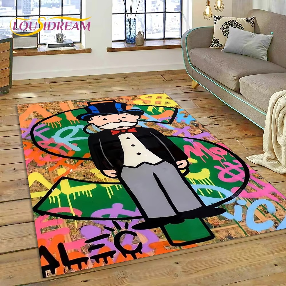 Board Game Hotel - Game Dollar Monopoly Cartoon Money Rug