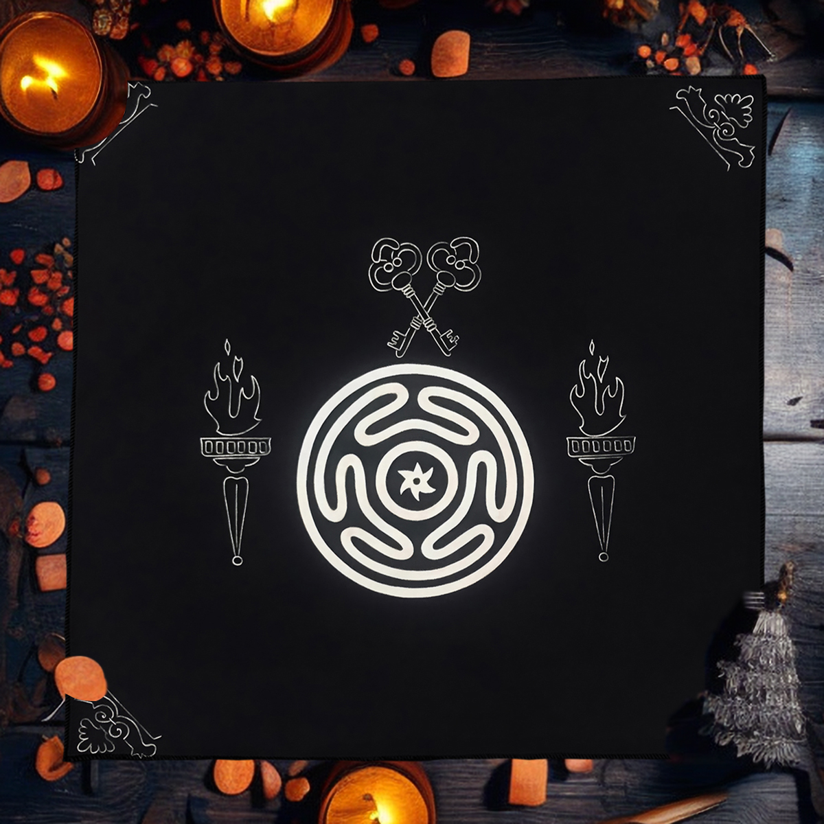 Board Game Hotel - Hecate Goddess Tarot Tablecloth Tarot Spread