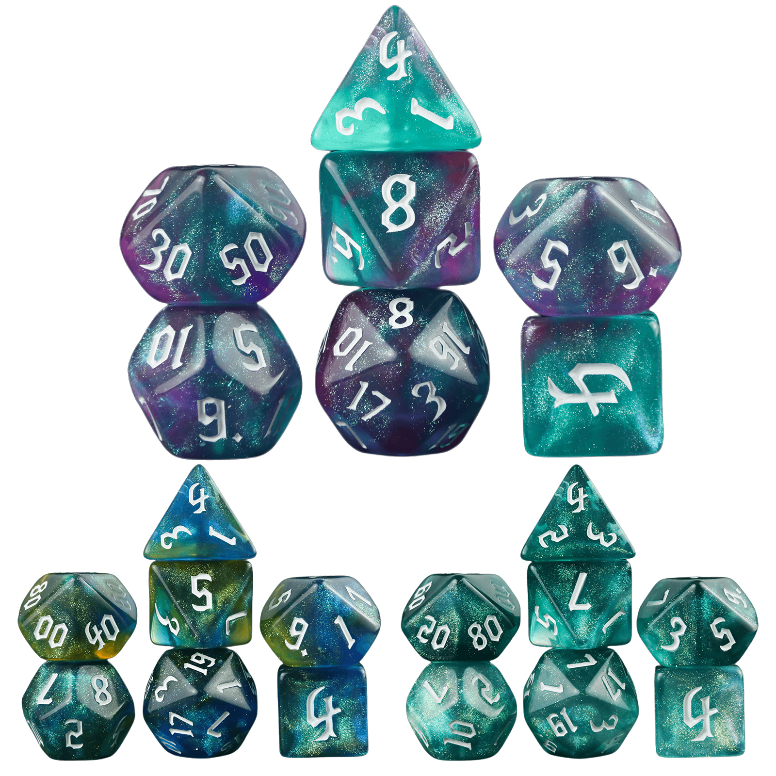 Board Game Font - 7 Pcs of New Double Colors
