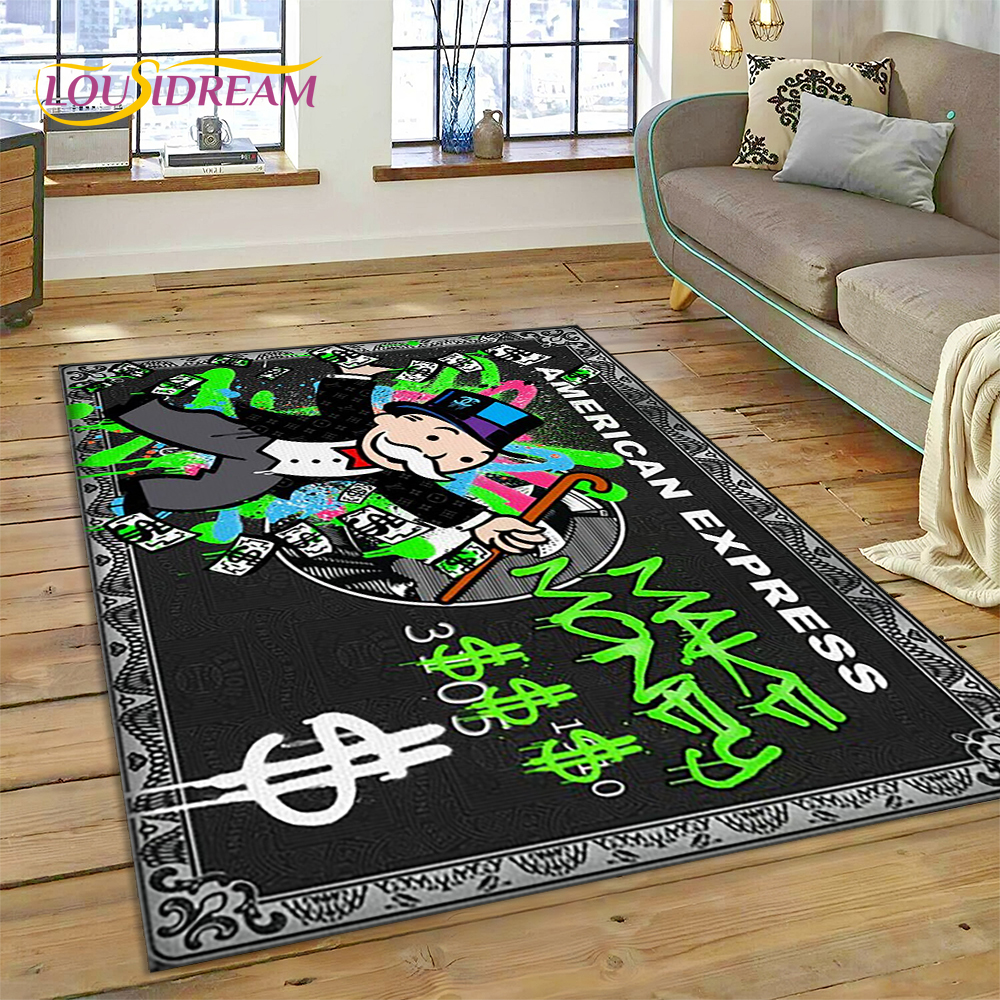 Board Game Hotel - Game Dollar Monopoly Cartoon Money Rug