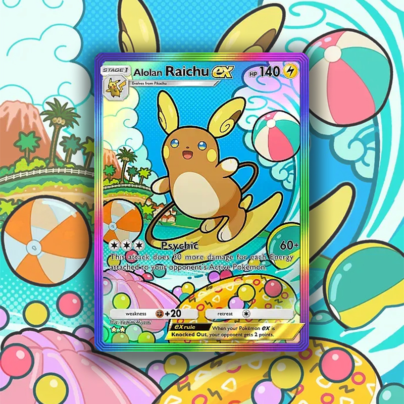 Board Game Anime - English Pocket Card Pkm Raichu Mew