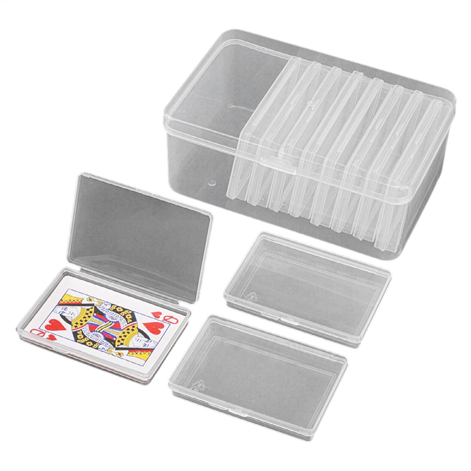 Card Game Deck - Playing Card Box Transparent Square Organizer