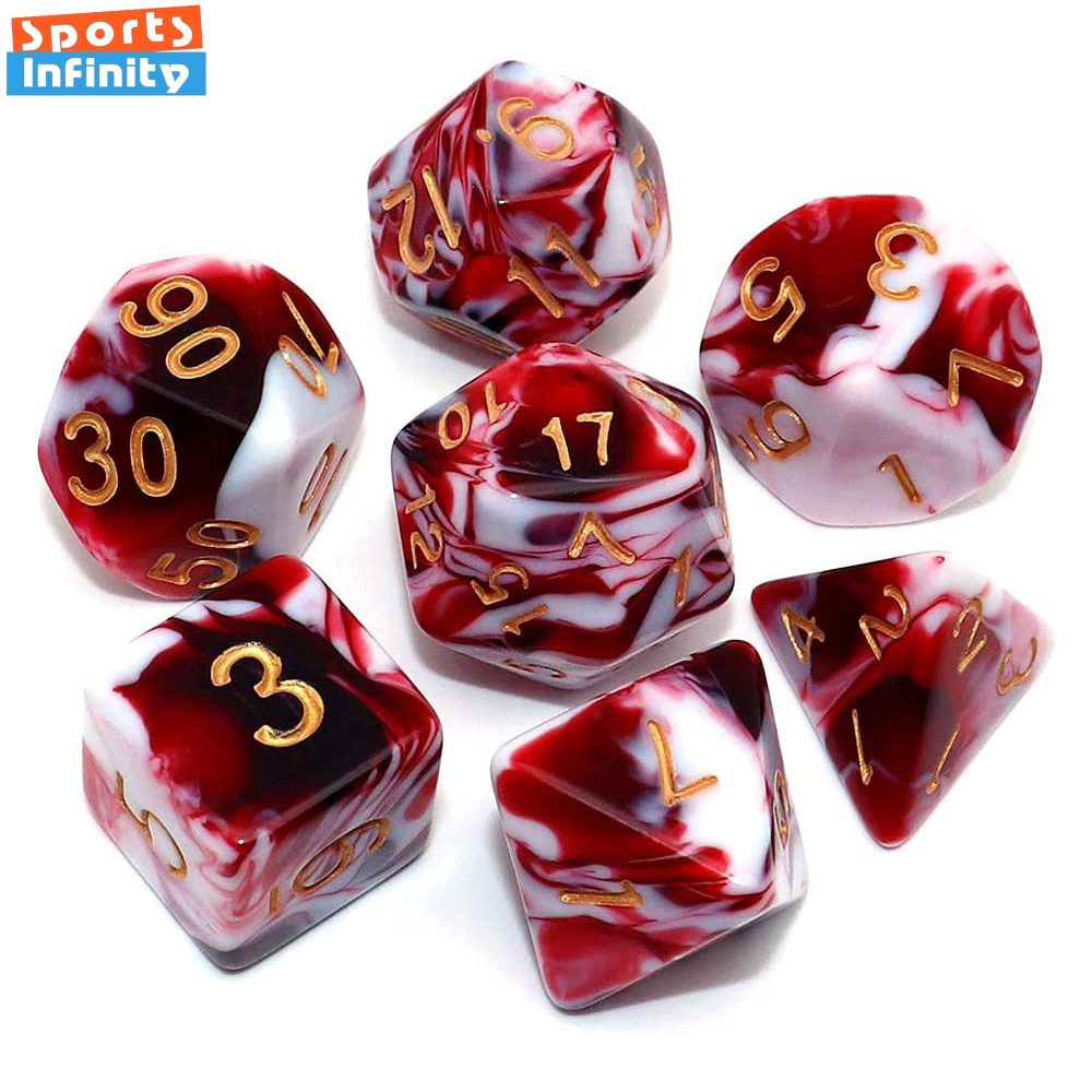7 Pcs/set Double Colors Polyhe – Board Game Ludo recenzja i cena