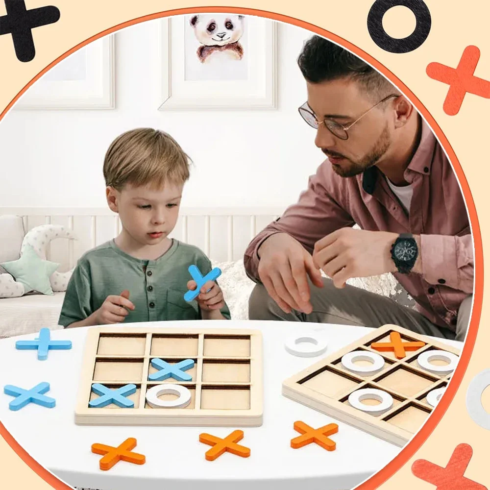 Wooden XO Tic Tac Toe Game Min – Board Game With Questions recenzja i cena