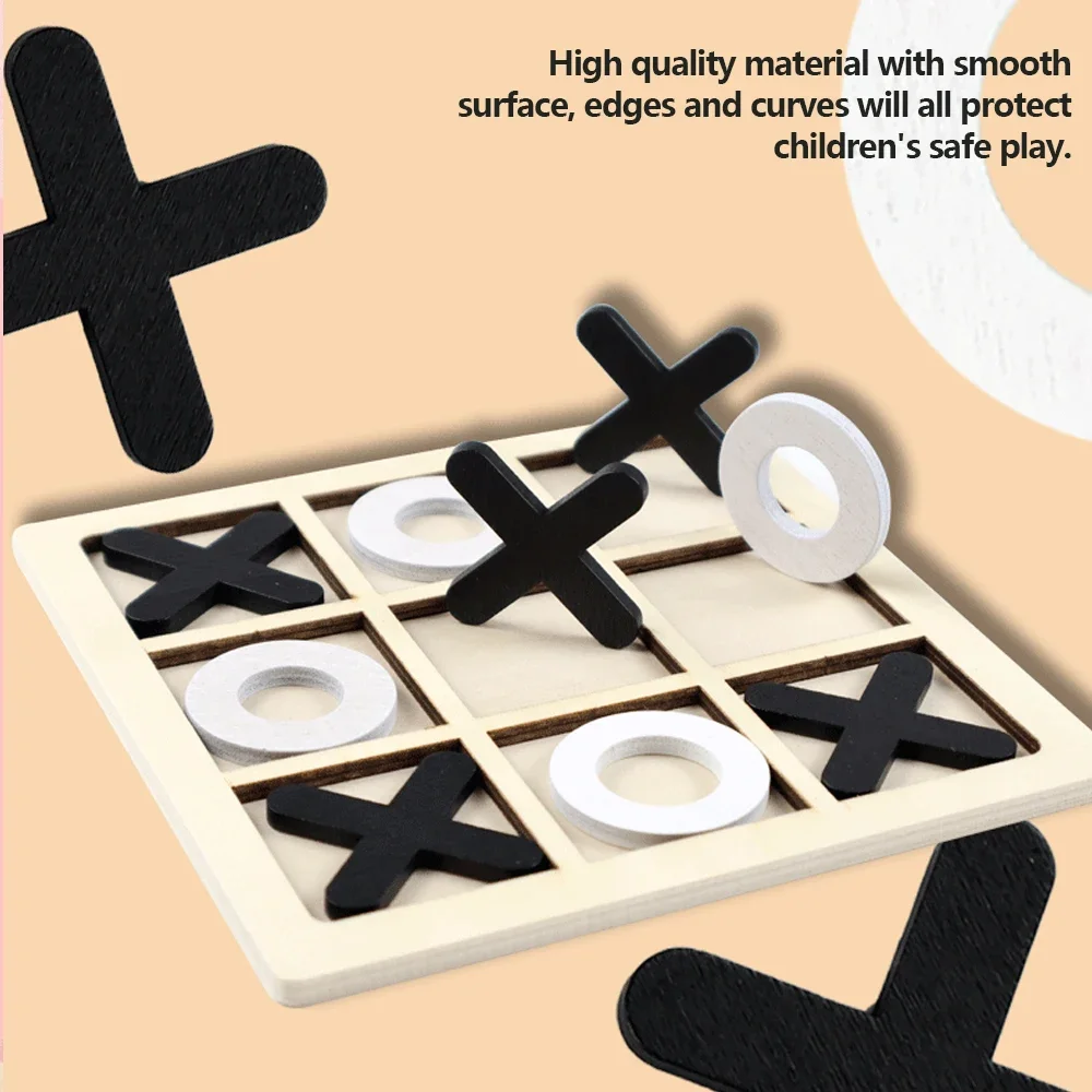 Wooden XO Tic Tac Toe Game Min – Board Game With Questions recenzja i cena