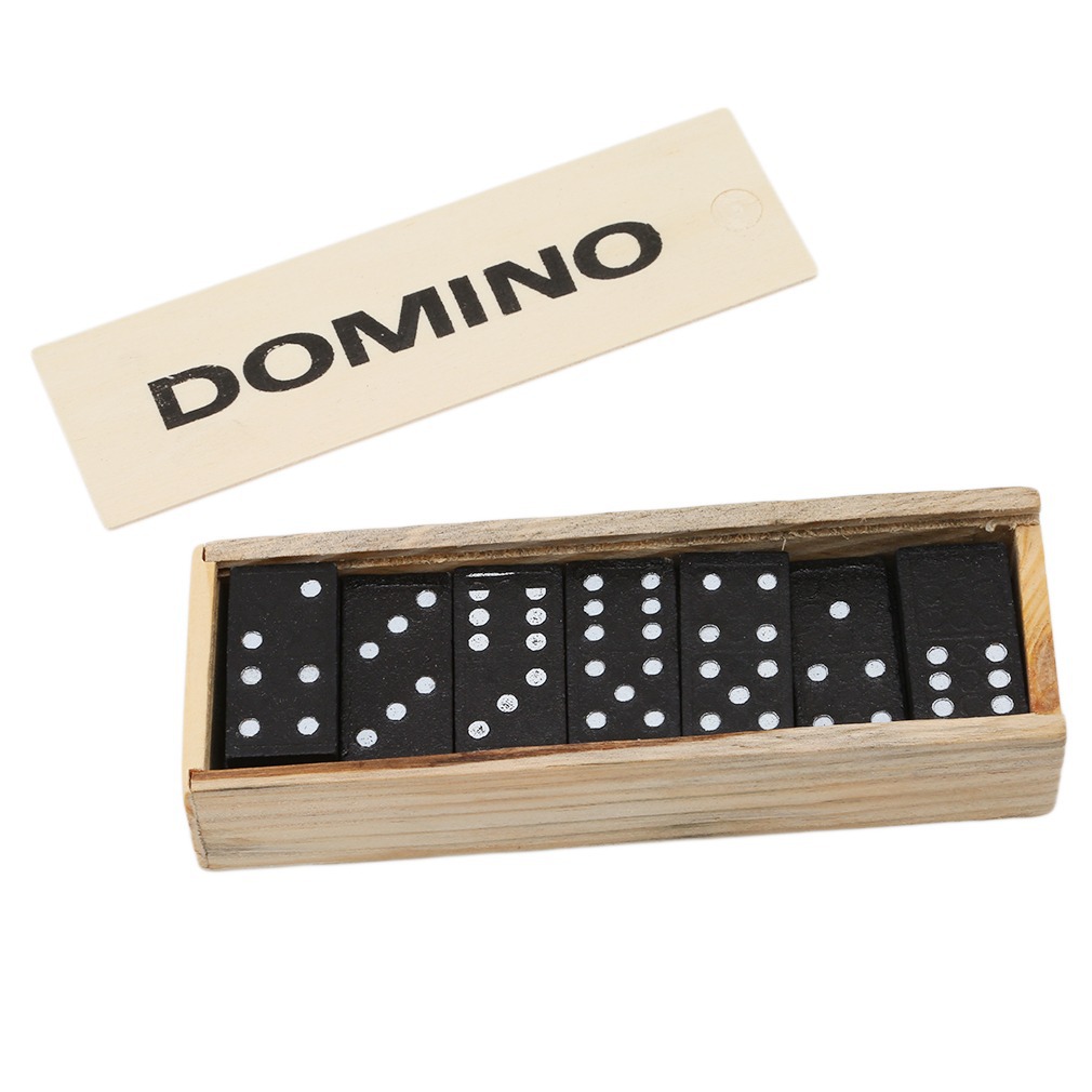 28 Pcs Black Dominoes Wooden B – Board Game Monopoli recenzja i cena