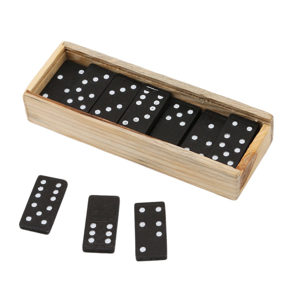 28 Pcs Black Dominoes Wooden B – Board Game Monopoli recenzja i cena