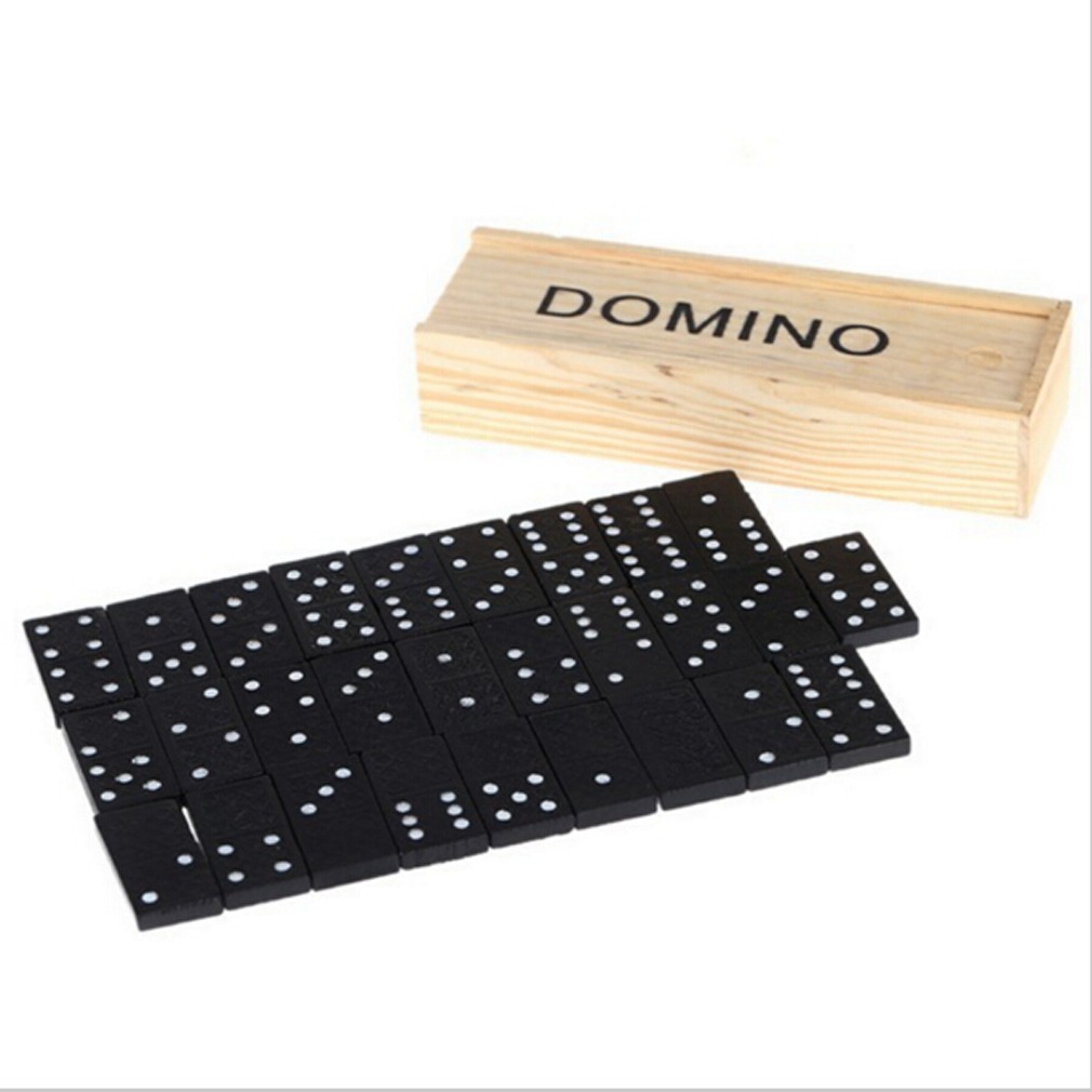28 Pcs Black Dominoes Wooden B – Board Game Monopoli recenzja i cena