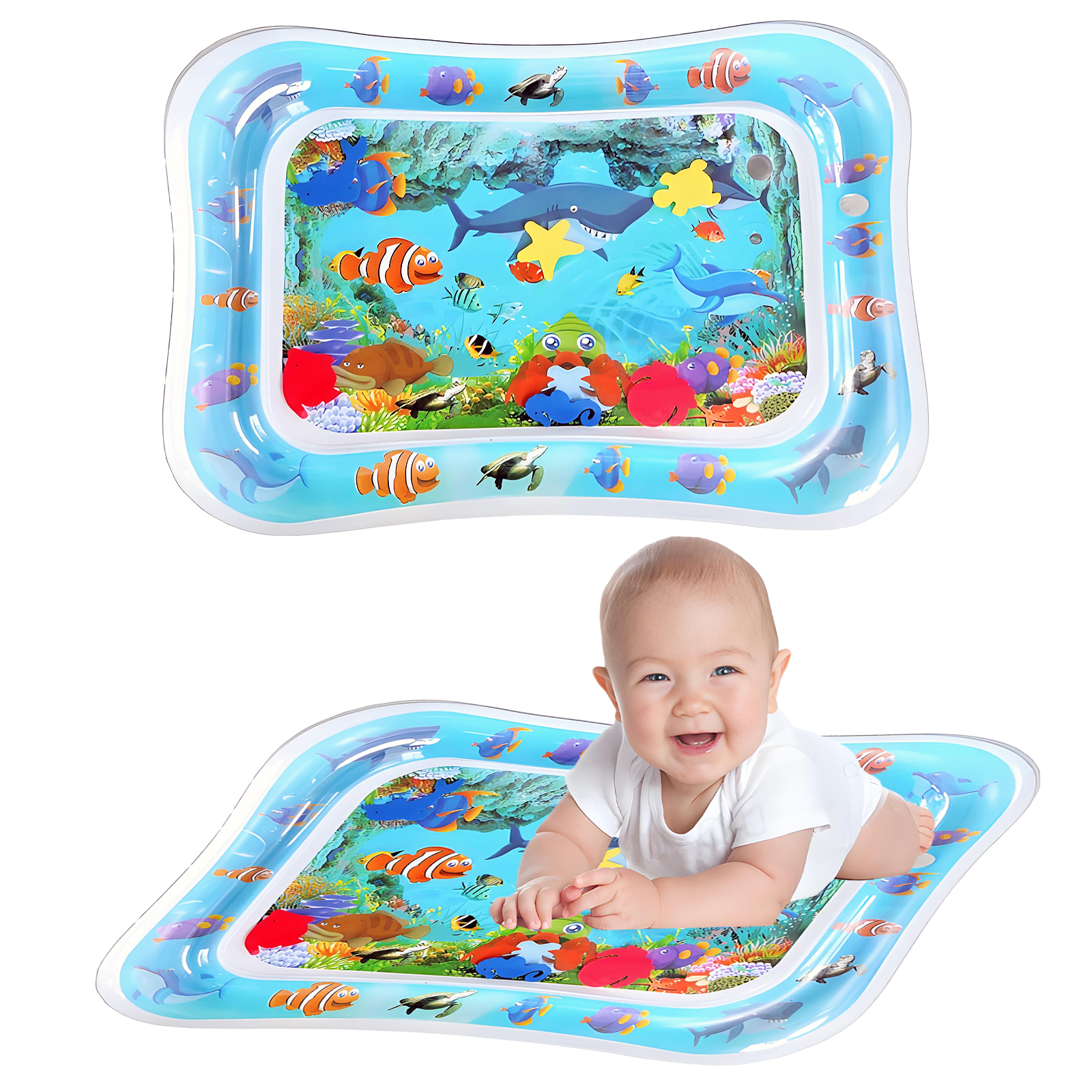 Tummy Time Water Mat, Inflatab – Play Mat Neoprene recenzja i cena