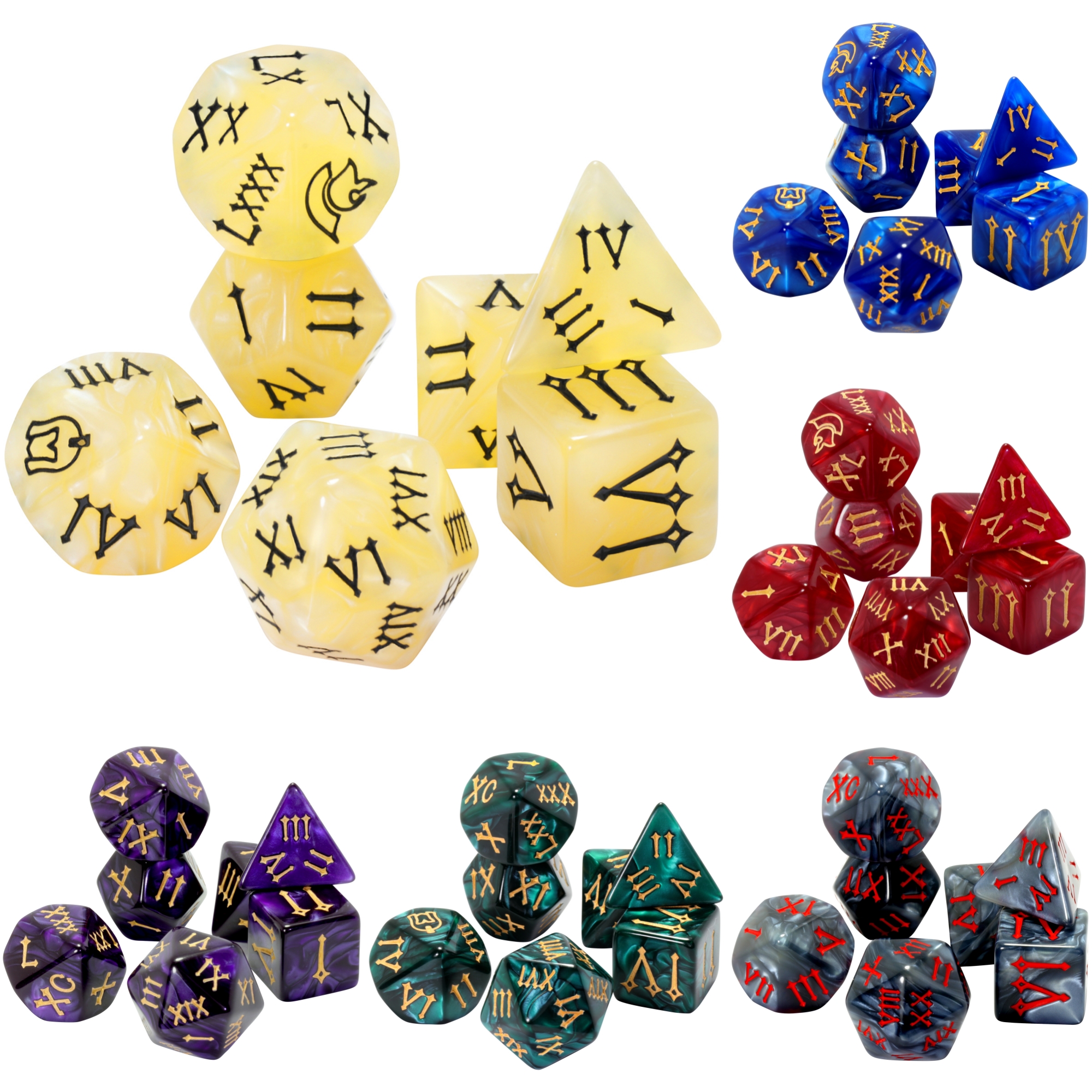 7pcs/set Polyhedral Dice Set M – Board Game Font recenzja i cena