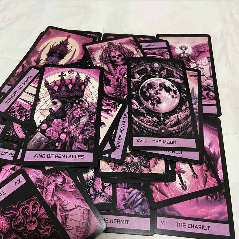 Pink Gothic Tarot Deck 78 card – Board Game Quantum recenzja i cena