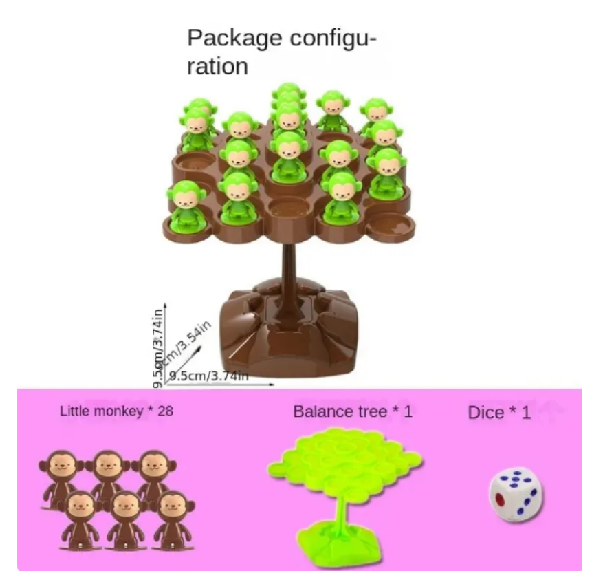 Monkey Balance Tree Focus Bala – Board Game With Questions recenzja i cena