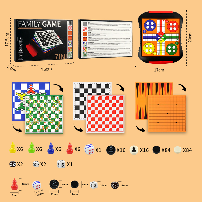 3-in-1/5-in-1/7-in-1 board gam – Board Game Ludo recenzja i cena